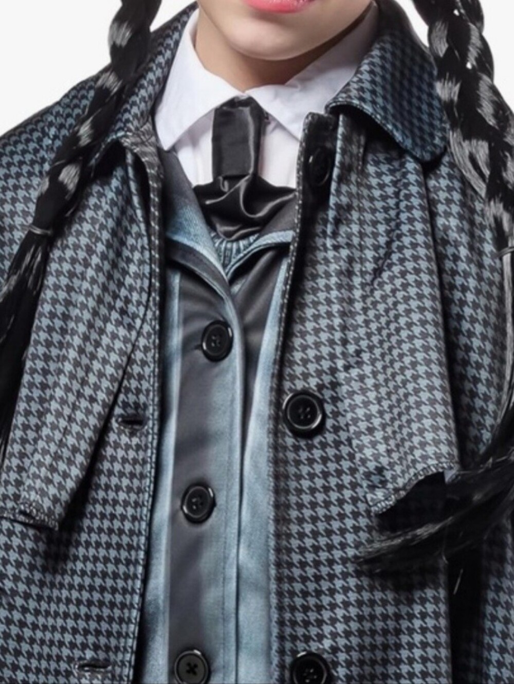 New Kids Small Wednesday Addams Child Costume Coat - Picture 4 of 8
